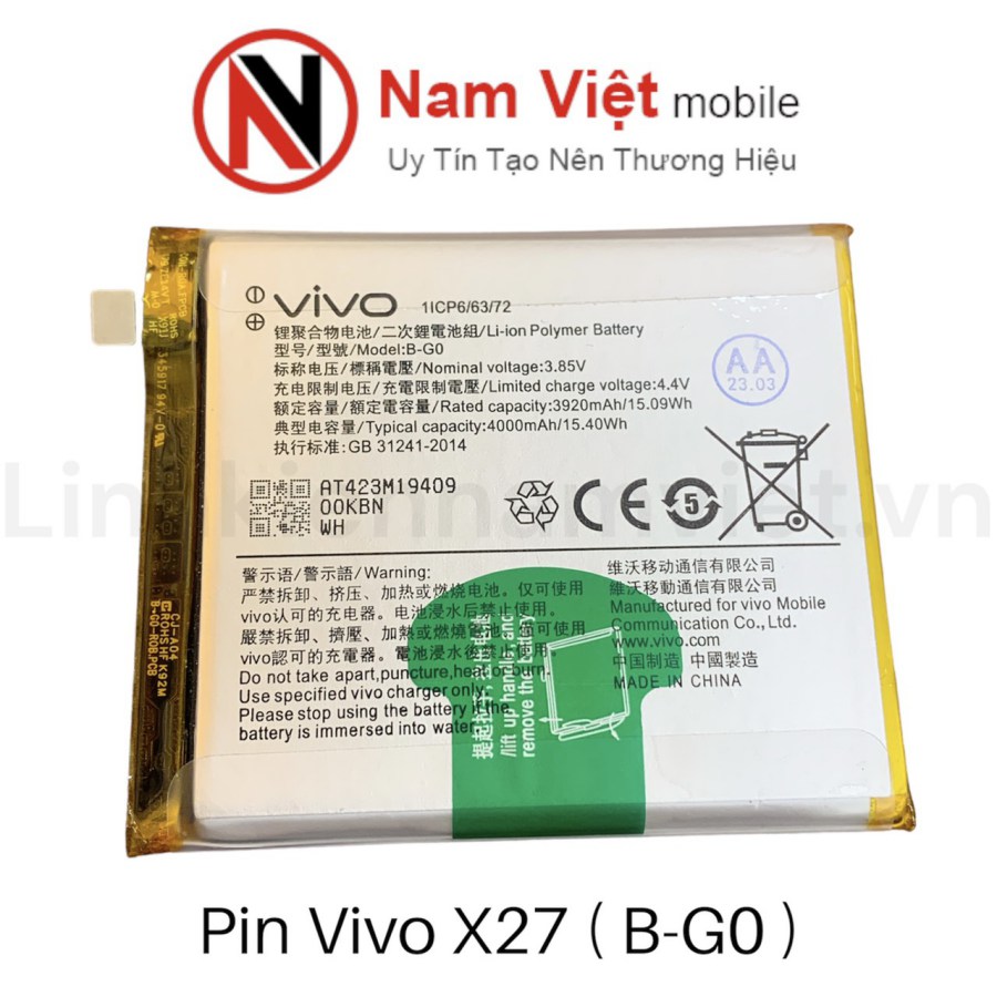 Pin Vivo X27 ( B-G0 )